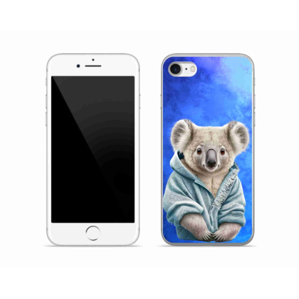 Gélový kryt mmCase na iPhone SE (2020) - koala vo svetri